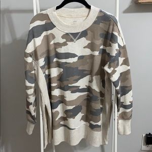 Oversized camo sweater